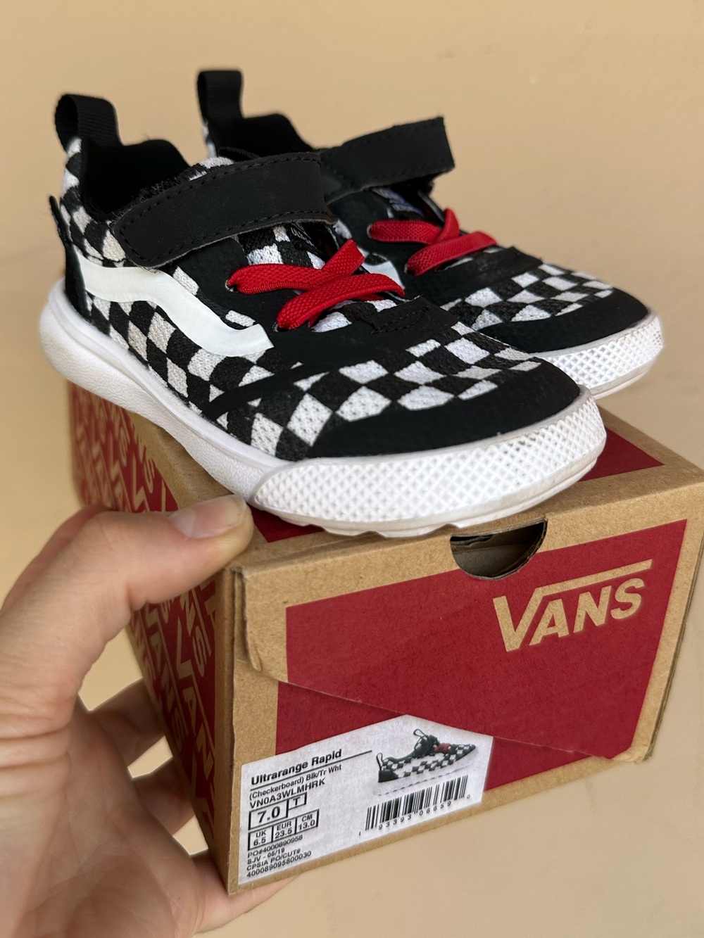 Vans Toddler Baby Ultrarange Rapidweld Checkerboard Ultracush Shoes